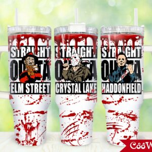 Horror Movies Characters Movies Custom Stanley Quencher 40oz Stainless Steel Tumbler With Handle