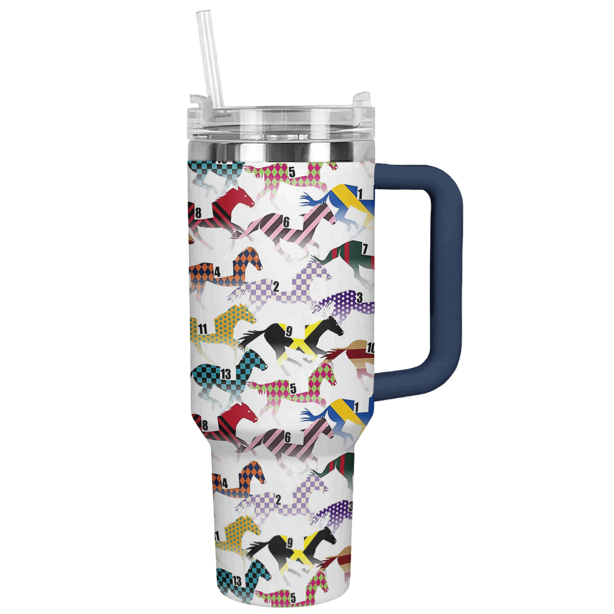 Horse Custom Stanley Quencher 40oz Stainless Steel Tumbler With Handle