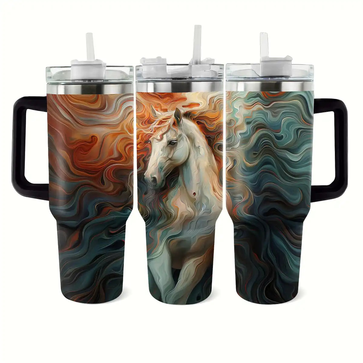 Horse Custom Stanley Quencher 40oz Stainless Steel Tumbler With Handle