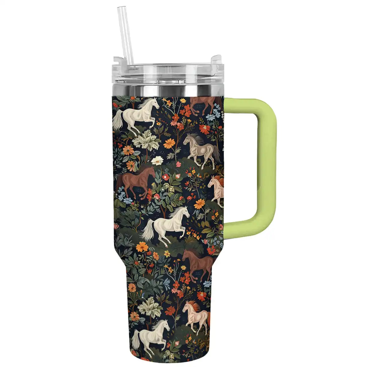 Horse Custom Stanley Quencher 40oz Stainless Steel Tumbler With Handle