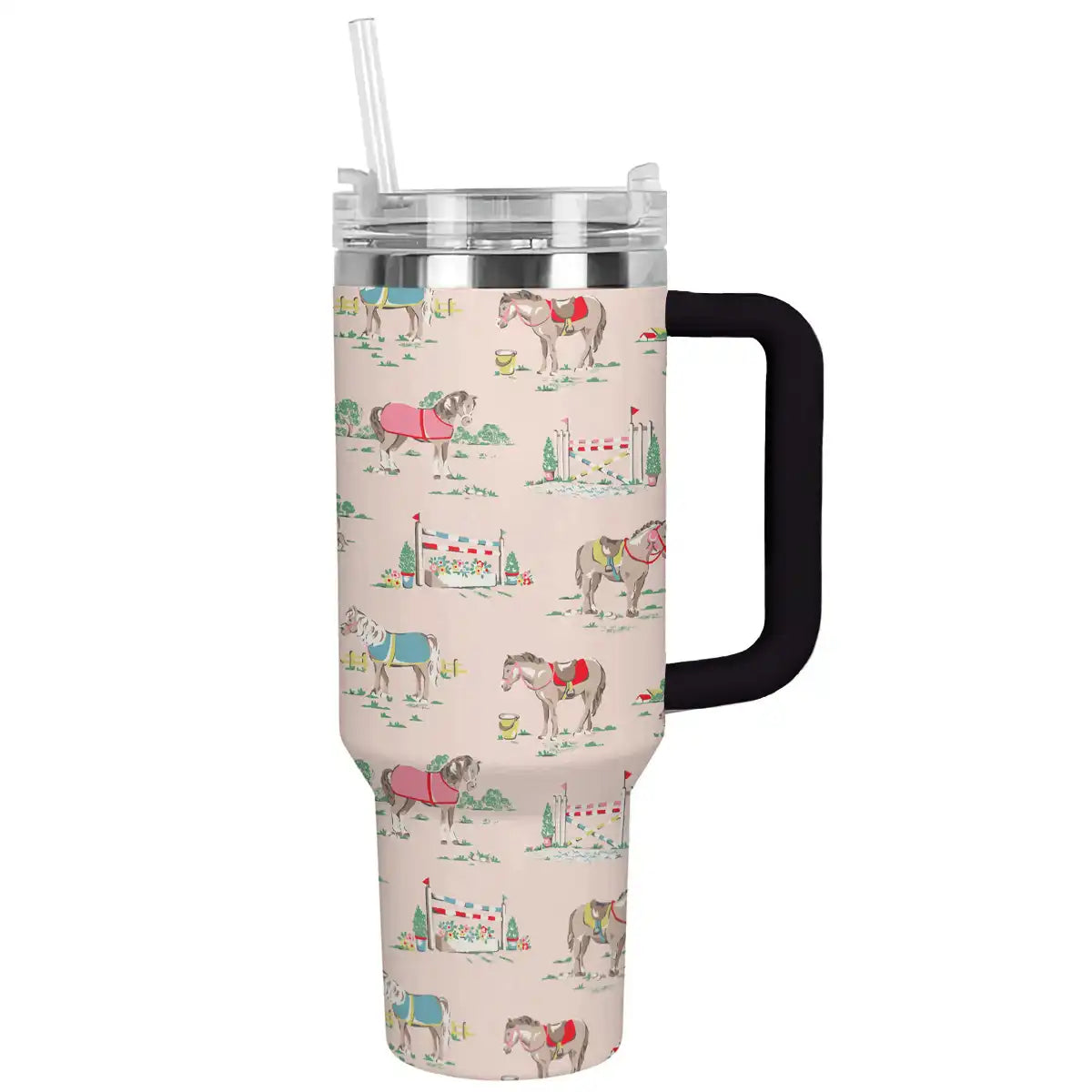Horse Custom Stanley Quencher 40oz Stainless Steel Tumbler With Handle