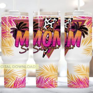 Hot Mom Summer Custom Stanley Quencher 40oz Stainless Steel Tumbler With Handle