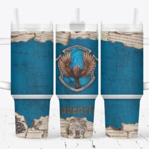 House Ravenclaw Harry Potter Movies Custom Stanley Quencher 40oz Stainless Steel Tumbler With Handle