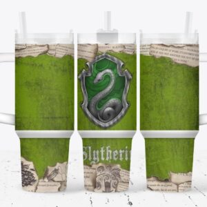 House Slytherin Harry Potter Movies Custom Stanley Quencher 40oz Stainless Steel Tumbler With Handle