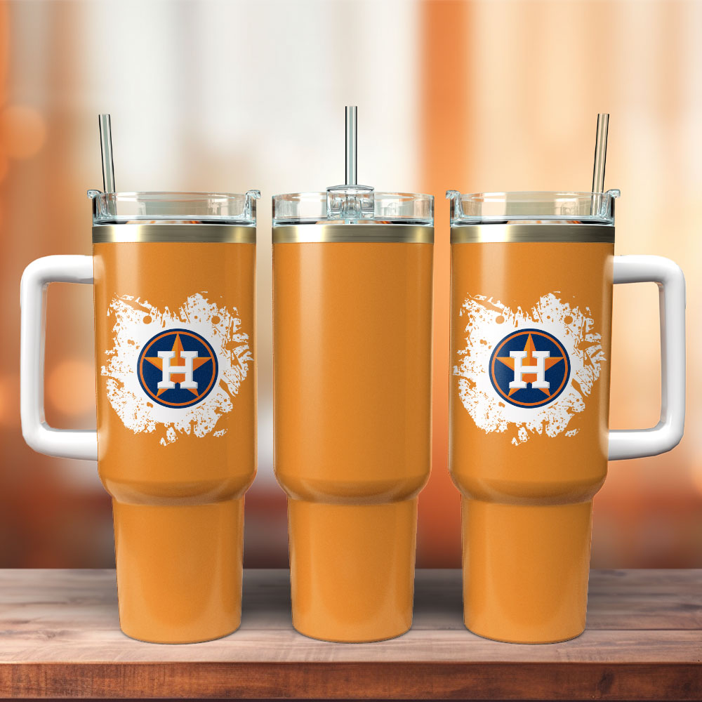 Houston Astros Baseball MLB Sport Custom Stanley Quencher 40oz Stainless Steel Tumbler With Handle