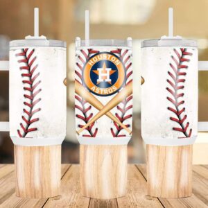 Houston Astros MLB Custom Stanley Quencher 40oz Stainless Steel Tumbler With Handle