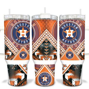 Houston Astros MLB Custom Stanley Quencher 40oz Stainless Steel Tumbler With Handle
