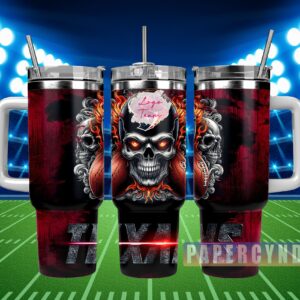Houston Texans Custom Stanley Quencher 40oz Stainless Steel Tumbler With Handle