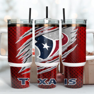Houston Texans NFL Custom Stanley Quencher 40oz Stainless Steel Tumbler With Handle