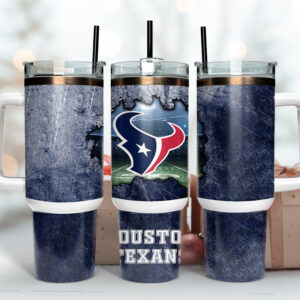 Houston Texans NFL Custom Stanley Quencher 40oz Stainless Steel Tumbler With Handle