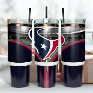 Houston Texans NFL Custom Stanley Quencher 40oz Stainless Steel Tumbler With Handle