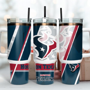 Houston Texans NFL Custom Stanley Quencher 40oz Stainless Steel Tumbler With Handle