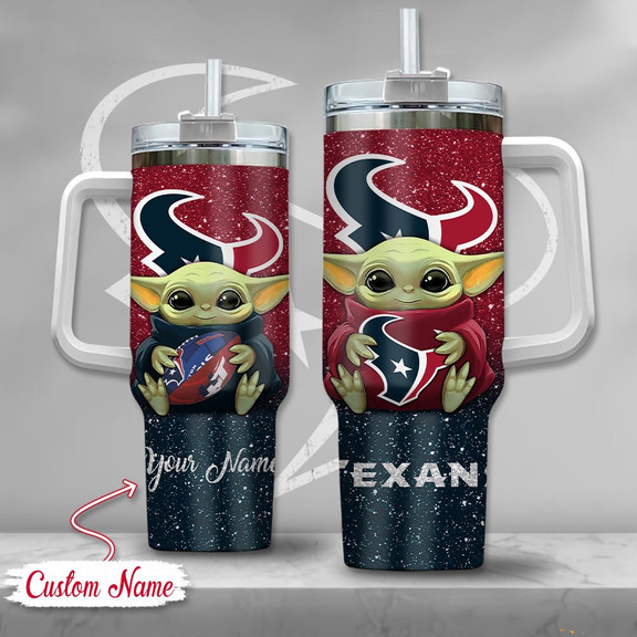 Houston Texans NFL Custom Stanley Quencher 40oz Stainless Steel Tumbler With Handle