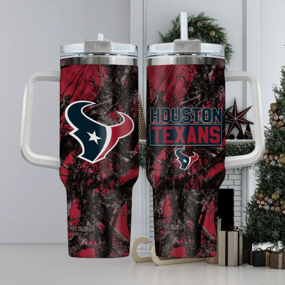 Houston Texans NFL Custom Stanley Quencher 40oz Stainless Steel Tumbler With Handle
