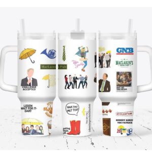 How I met your Mother TV Series Custom Stanley Quencher 40oz Stainless Steel Tumbler With Handle