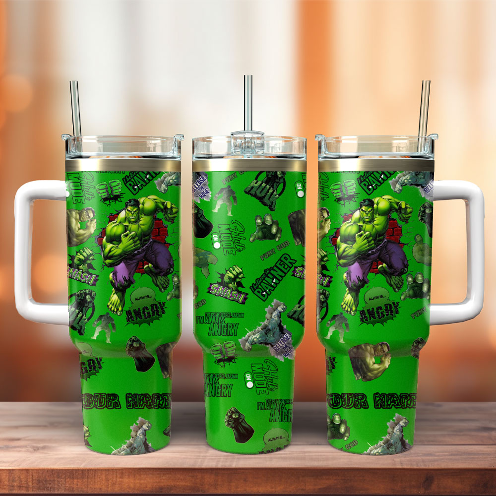 Hulk Movie Custom Stanley Quencher 40oz Stainless Steel Tumbler With Handle