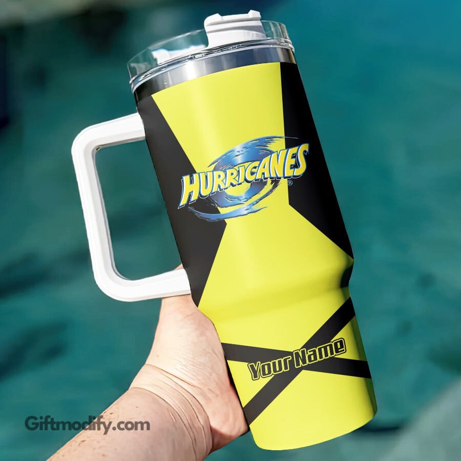 Hurricanes Super Rugby Custom Stanley Quencher 40oz Stainless Steel Tumbler With Handle