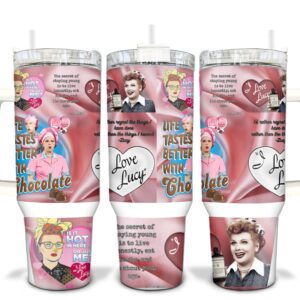 I Love Lucy TV Series Custom Stanley Quencher 40oz Stainless Steel Tumbler With Handle