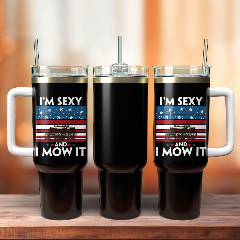 Independence Day Custom Stanley Quencher 40oz Stainless Steel Tumbler With Handle