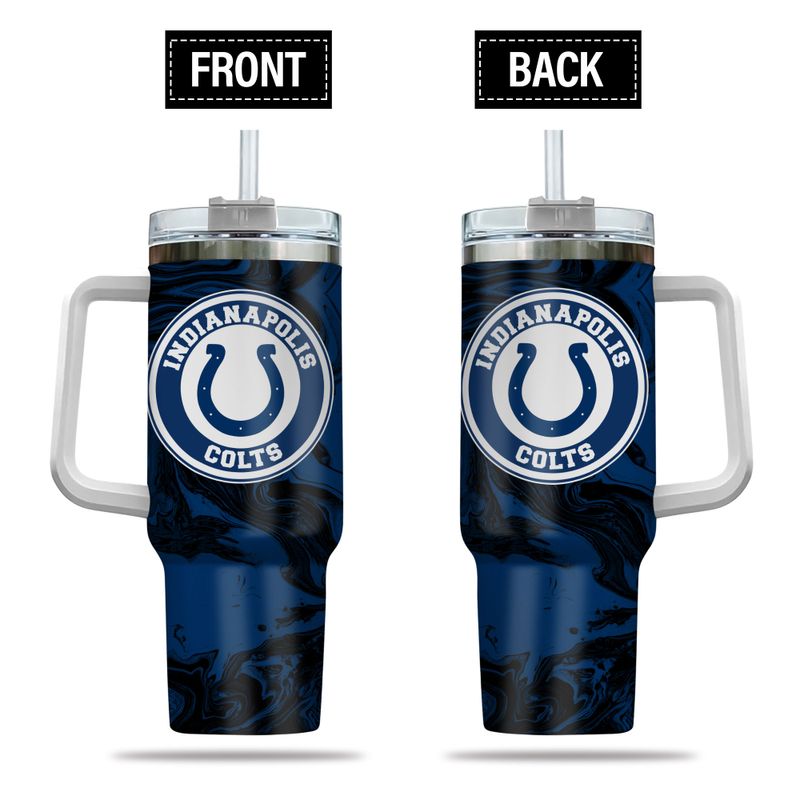 Indianapolis Colts NFL Custom Stanley Quencher 40oz Stainless Steel Tumbler With Handle