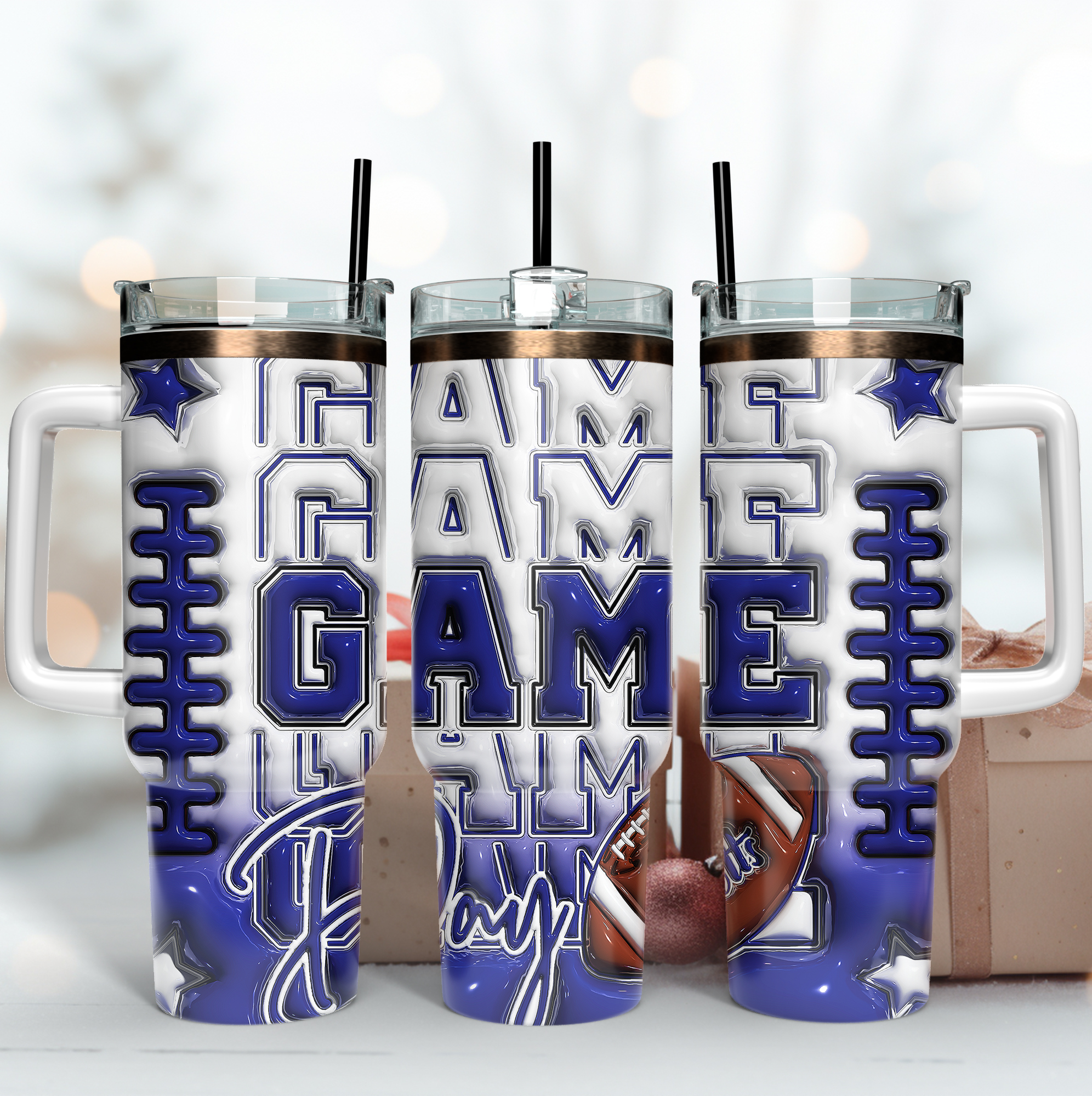 Indianapolis Colts NFL Game Day Custom Stanley Quencher 40oz Stainless Steel Tumbler With Handle