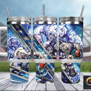 Indianapolis Colts NFL Mascot Custom Stanley Quencher 40oz Stainless Steel Tumbler With Handle