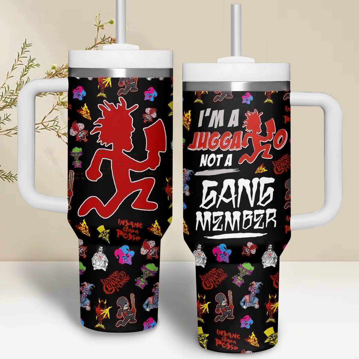 Insane Clown Posse Music Custom Stanley Quencher 40oz Stainless Steel Tumbler With Handle