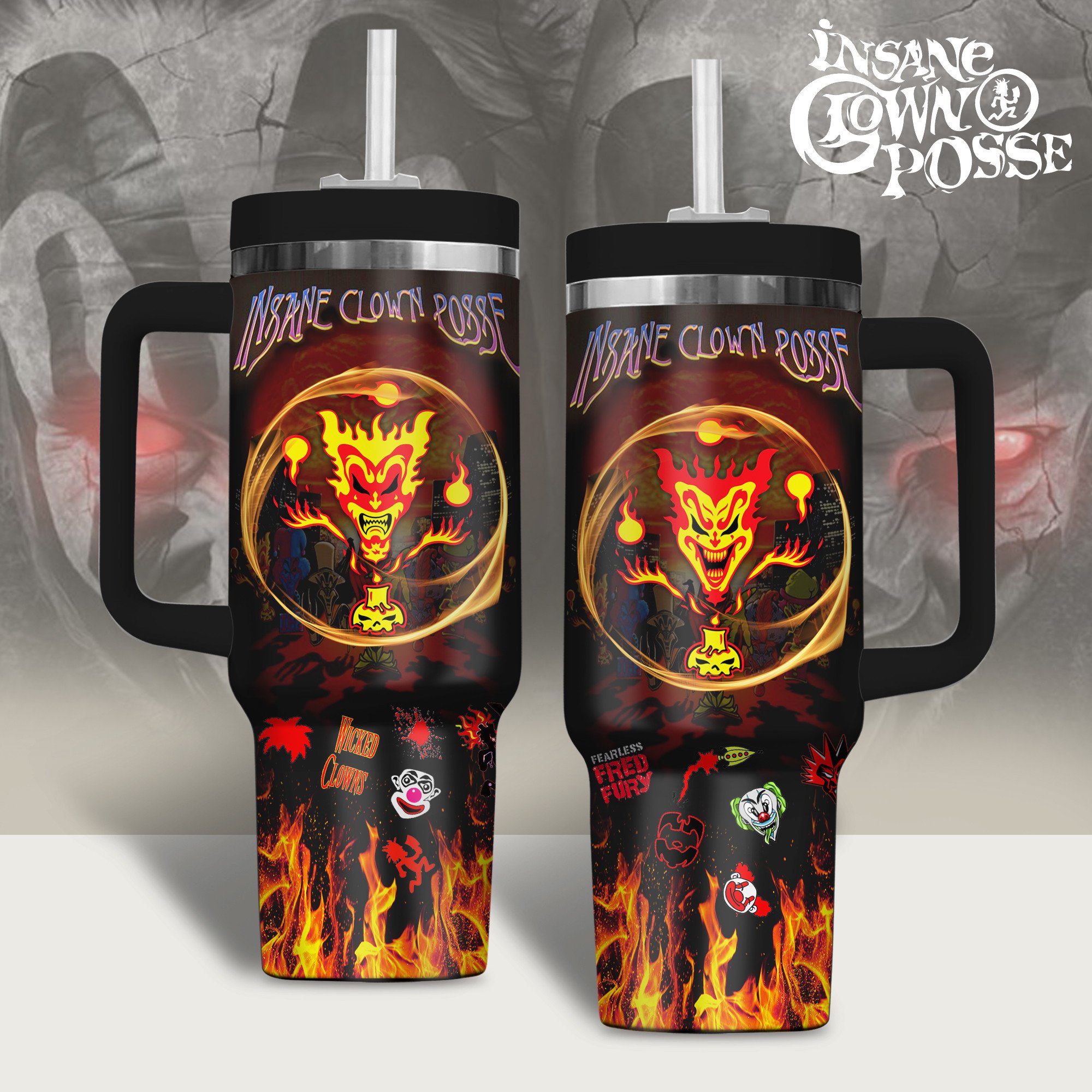 Insane Clown Posse Music Custom Stanley Quencher 40oz Stainless Steel Tumbler With Handle