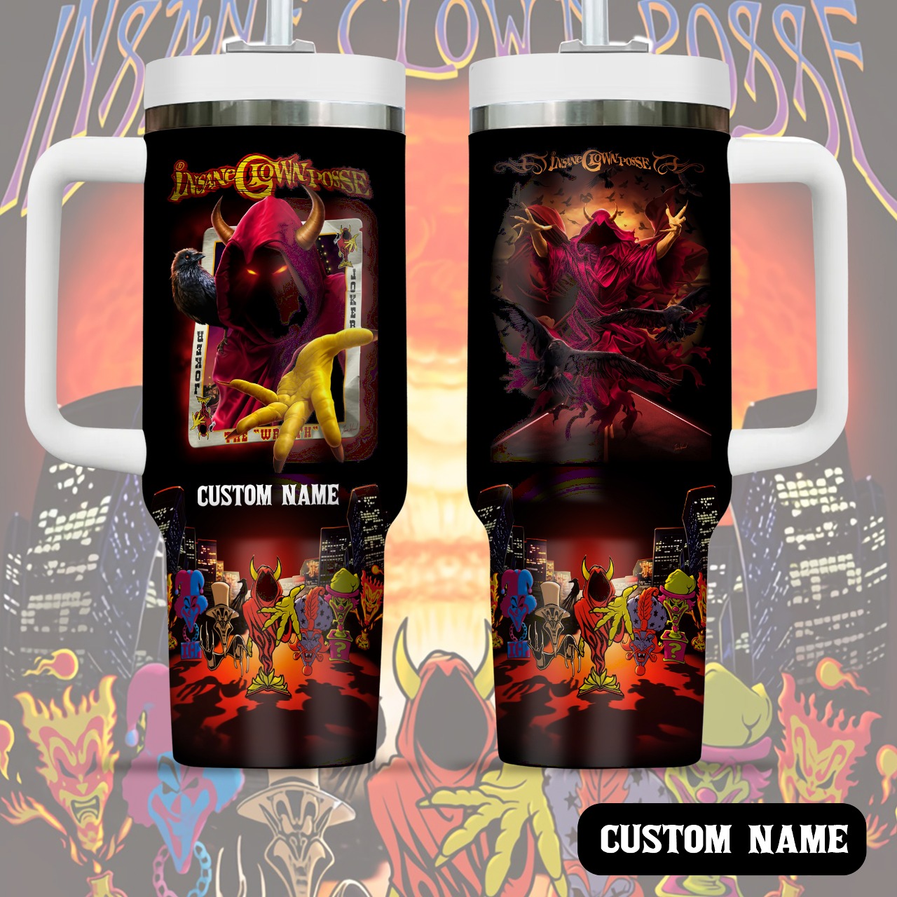 Insane Clown Posse Music Custom Stanley Quencher 40oz Stainless Steel Tumbler With Handle