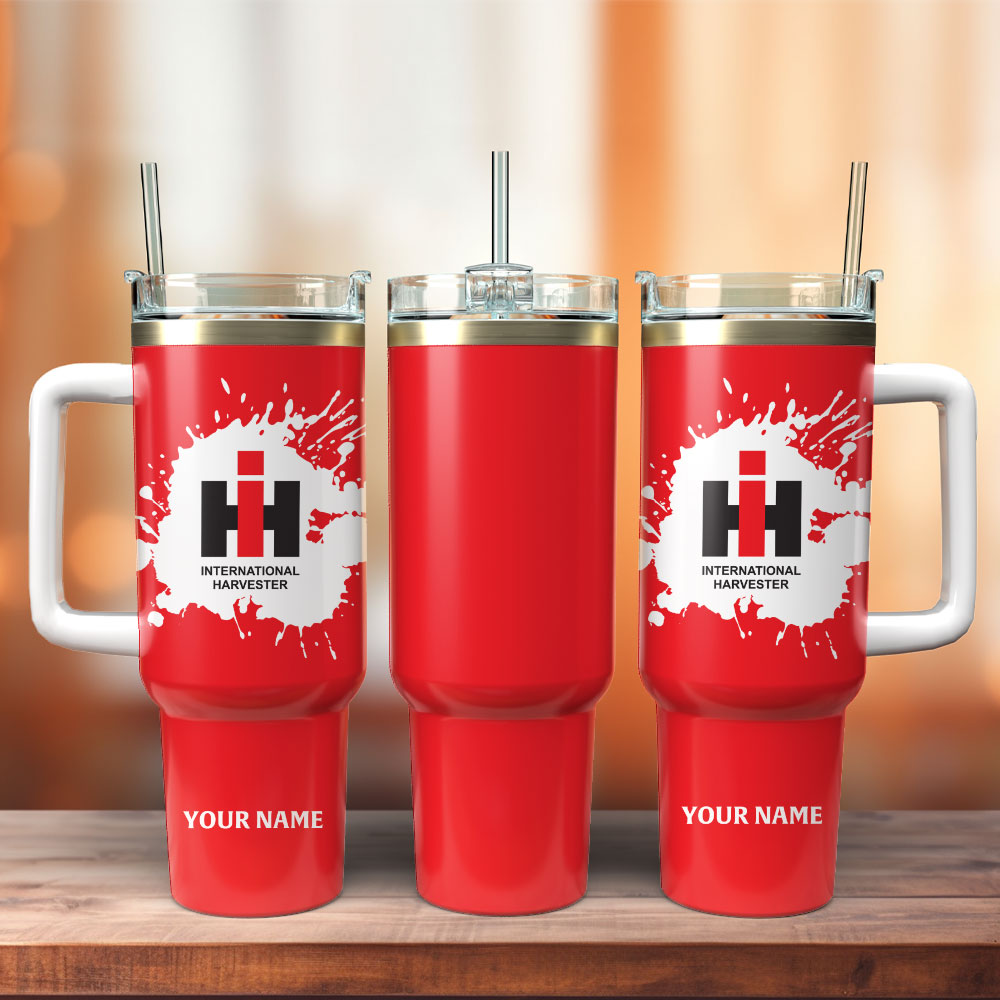 International Harvester Tractors Custom Stanley Quencher 40oz Stainless Steel Tumbler With Handle