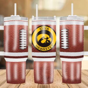 Iowa Hawkeyes Football Team NCAA Custom Stanley Quencher 40oz Stainless Steel Tumbler With Handle