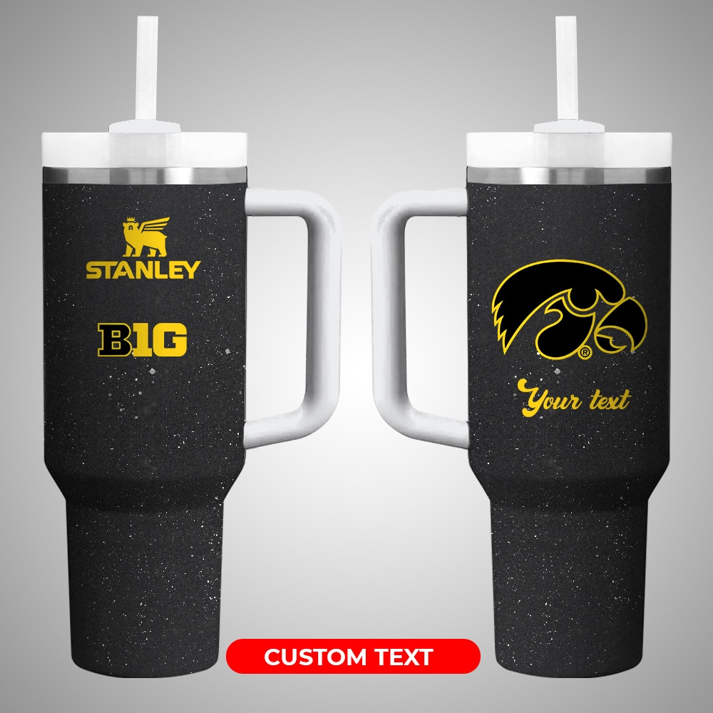 Iowa HawkeyesÂ NCAA Custom Stanley Quencher 40oz Stainless Steel Tumbler With Handle
