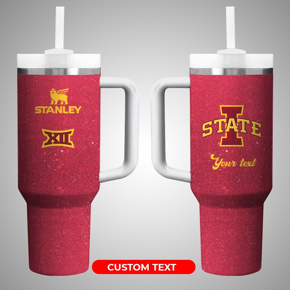Iowa State CyclonesÂ NCAA Custom Stanley Quencher 40oz Stainless Steel Tumbler With Handle