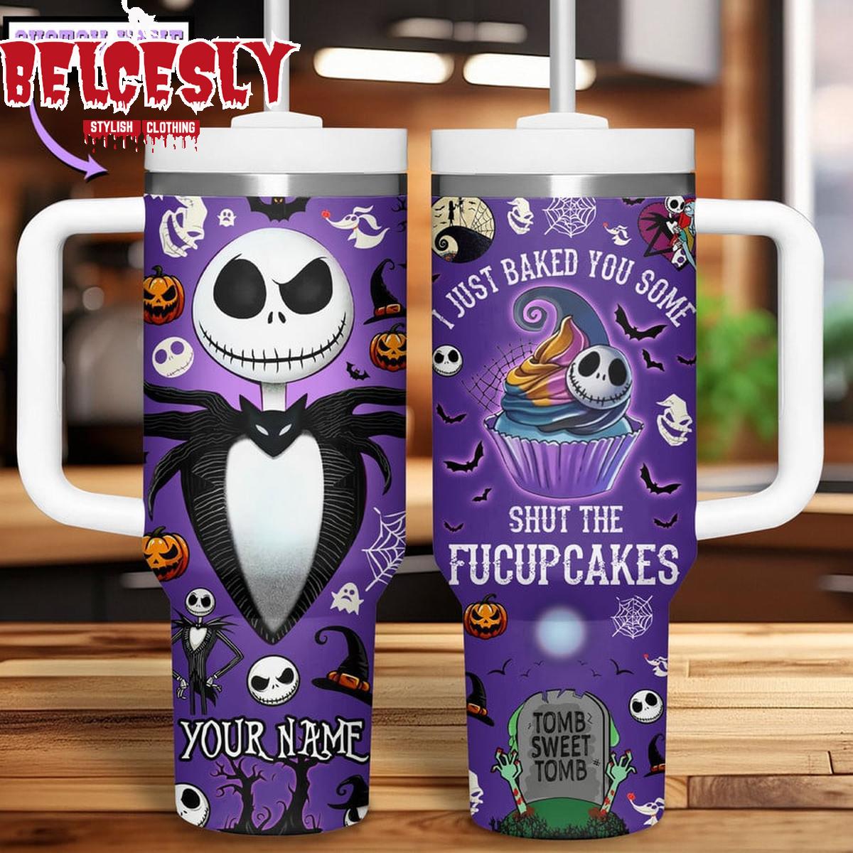 Jack Skellington The Nightmare Before Christmas Movies Custom Stanley Quencher 40oz Stainless Steel Tumbler With Handle