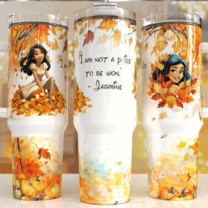 Jasmine Aladdin Disney Cartoon Custom Stanley Quencher 40oz Stainless Steel Tumbler With Handle
