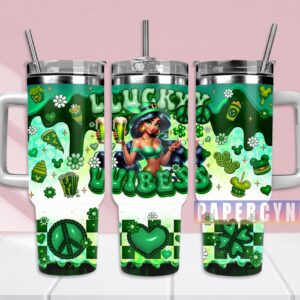 Jasmine Custom Stanley Quencher 40oz Stainless Steel Tumbler With Handle