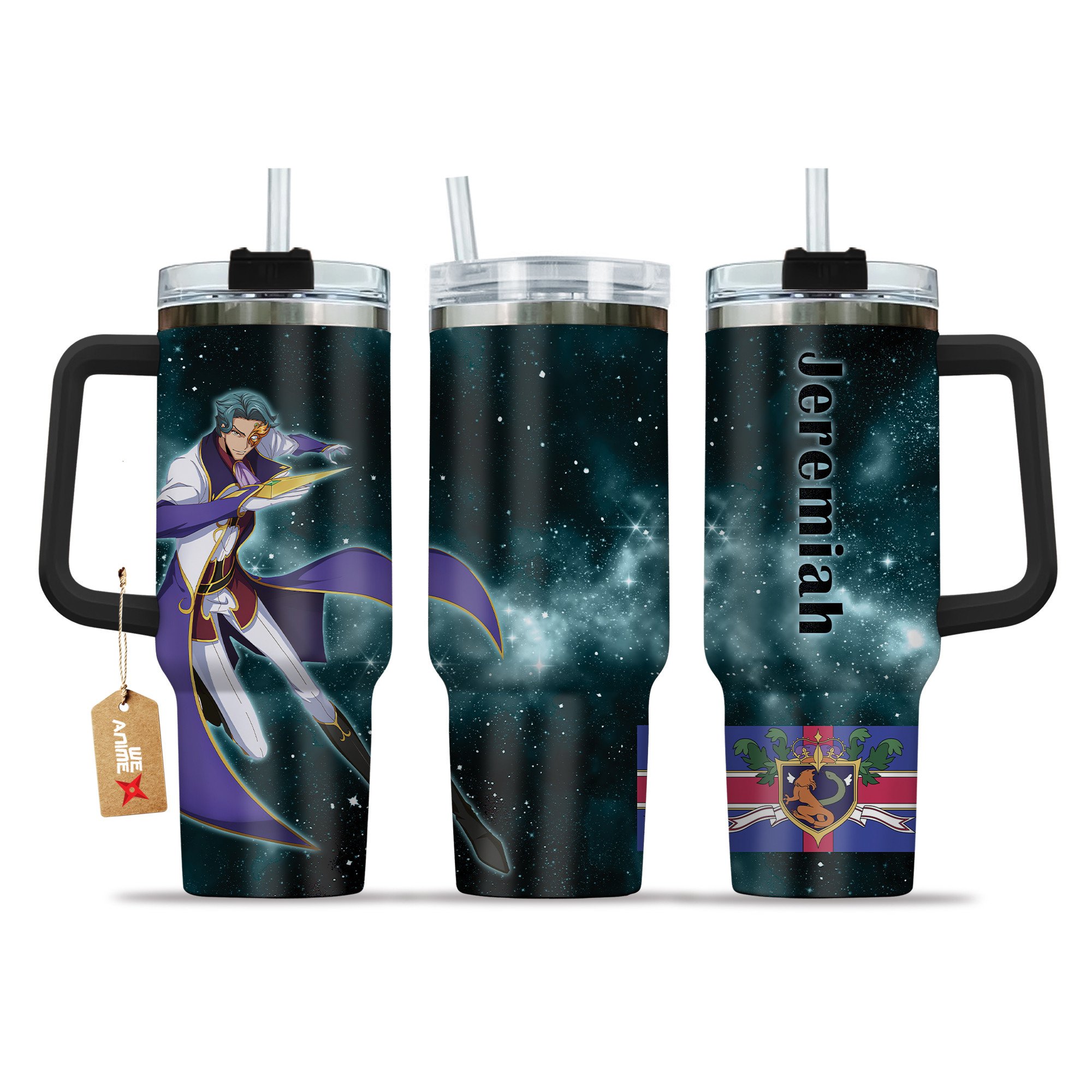Jeremiah Gottwald Code Geass Anime Custom Stanley Quencher 40oz Stainless Steel Tumbler With Handle