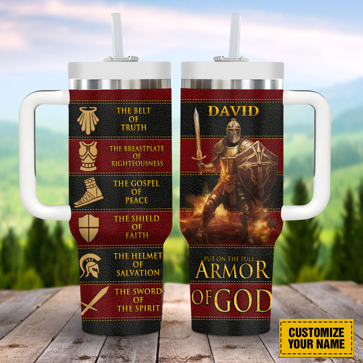 Jesus Warrior Water Custom Stanley Quencher 40oz Stainless Steel Tumbler With Handle