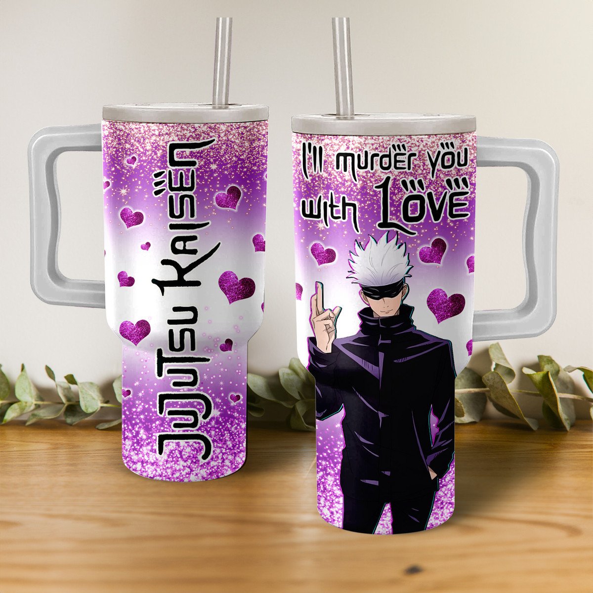 Jujutsu Kaisen TV Series Custom Stanley Quencher 40oz Stainless Steel Tumbler With Handle