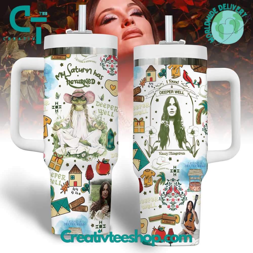 Kacey Musgraves Music Custom Stanley Quencher 40oz Stainless Steel Tumbler With Handle