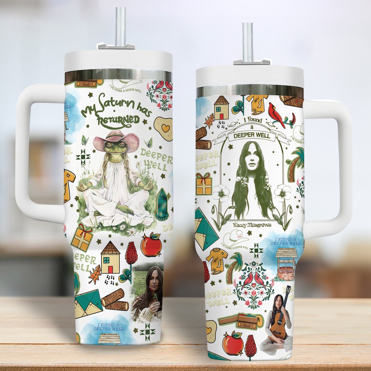 Kacey Musgraves Music Custom Stanley Quencher 40oz Stainless Steel Tumbler With Handle