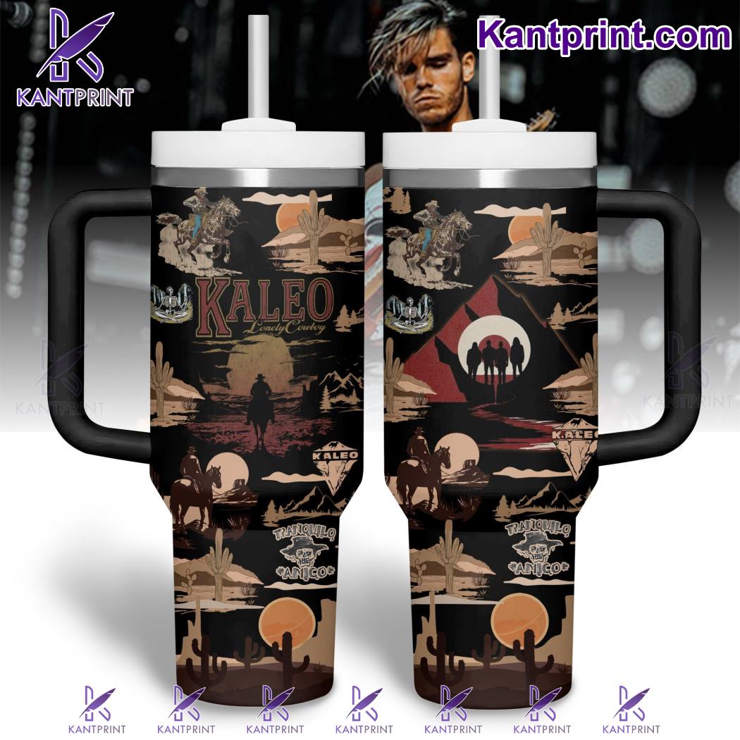 Kaleo Lonely Cowboy Music Custom Stanley Quencher 40oz Stainless Steel Tumbler With Handle