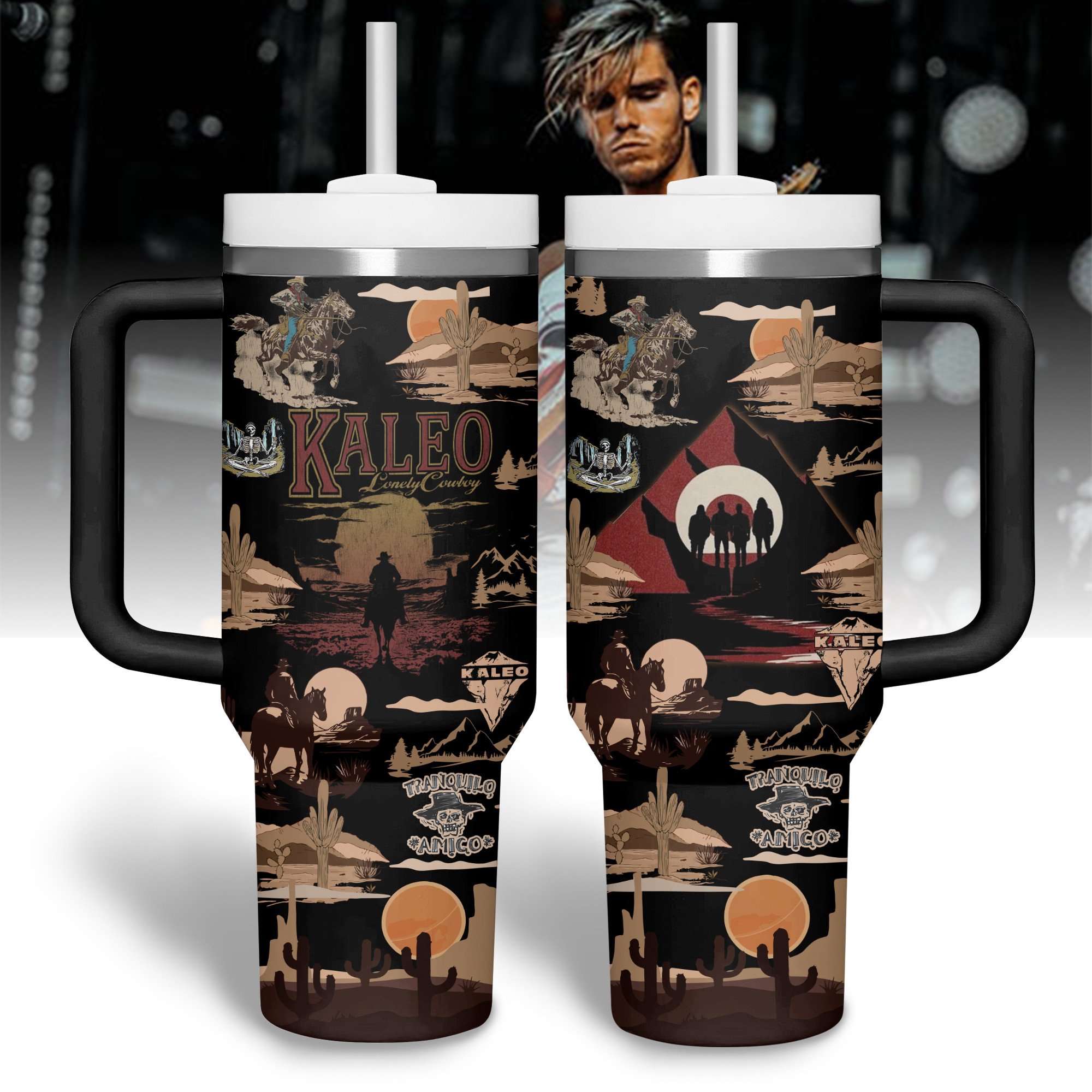KALEO Music Custom Stanley Quencher 40oz Stainless Steel Tumbler With Handle