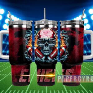 Kansas City Chiefs Custom Stanley Quencher 40oz Stainless Steel Tumbler With Handle
