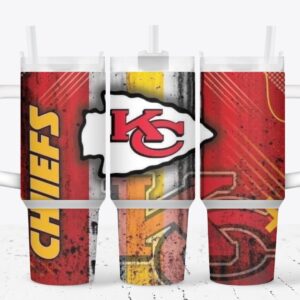Kansas City Chiefs Football NFL Custom Stanley Quencher 40oz Stainless Steel Tumbler With Handle