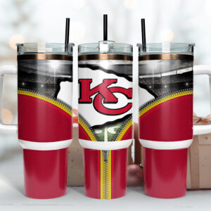 Kansas City Chiefs NFL Custom Stanley Quencher 40oz Stainless Steel Tumbler With Handle