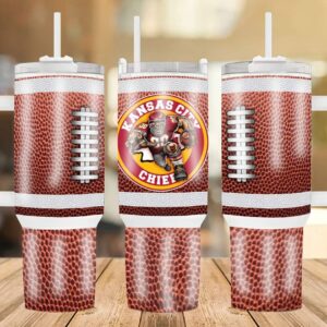 Kansas City Chiefs NFL Custom Stanley Quencher 40oz Stainless Steel Tumbler With Handle