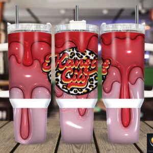 Kansas City Chiefs NFL Custom Stanley Quencher 40oz Stainless Steel Tumbler With Handle