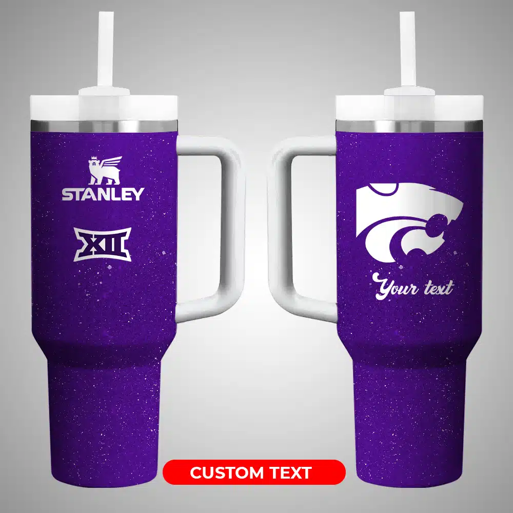 Kansas State WildcatsÂ NCAA Custom Stanley Quencher 40oz Stainless Steel Tumbler With Handle