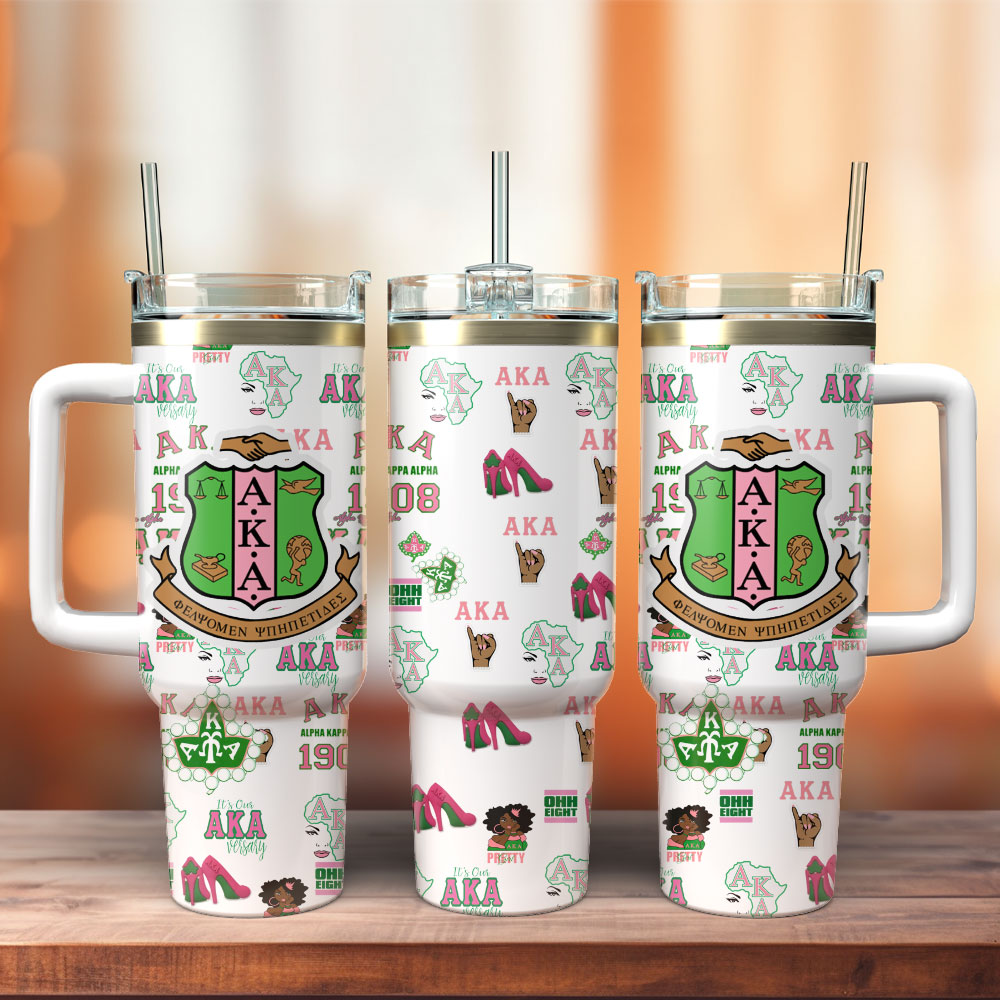 Kappa Alpha Aka Classic Custom Stanley Quencher 40oz Stainless Steel Tumbler With Handle